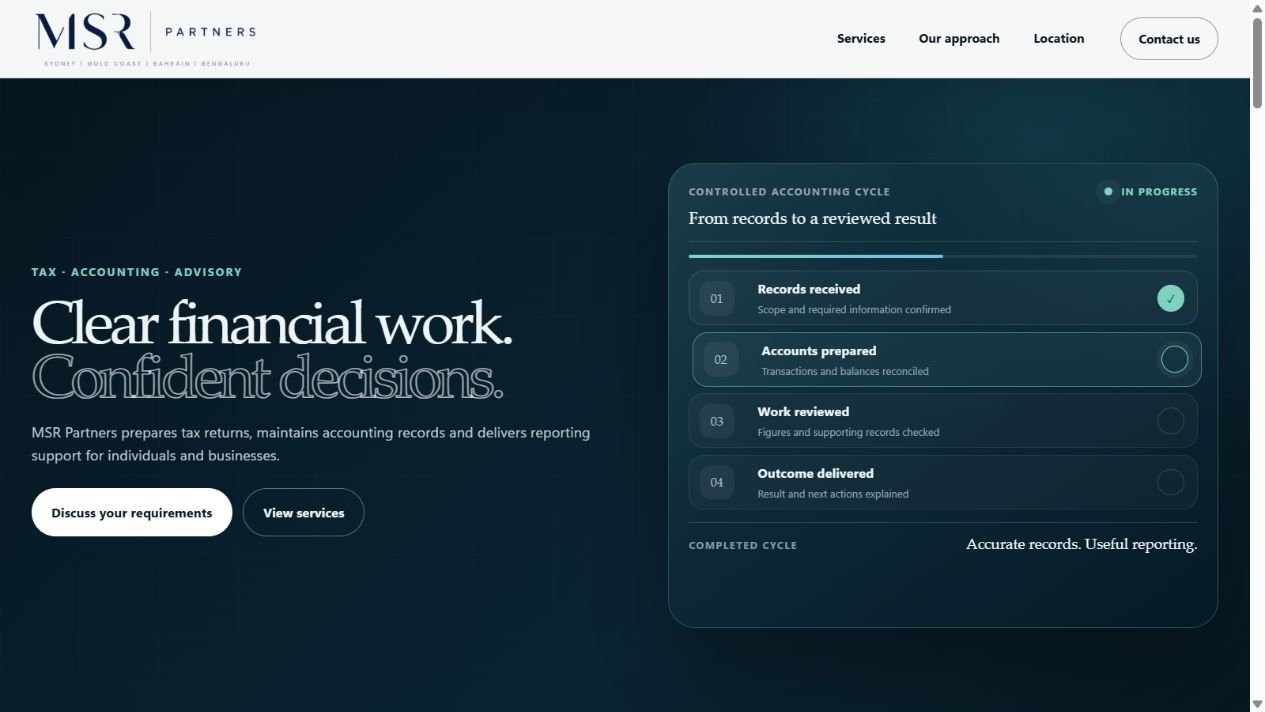 MSR Partners final website